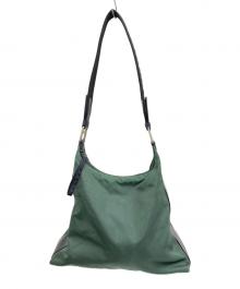 PRADA（プラダ）の古着「ワンショルダーバッグ」｜ブラック×グリーン