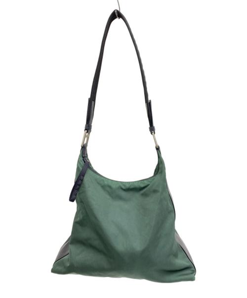 PRADA（プラダ）PRADA (プラダ) ワンショルダーバッグ ブラック×グリーンの古着・服飾アイテム