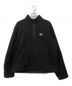 stussyステューシー）の古着「Half Zip Mock Neck」｜ブラック
