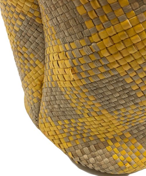 VIOLAd'ORO（ヴィオラドーロ）VIOLAd'ORO (ヴィオラドーロ) カゴバッグ イエローの古着・服飾アイテム