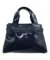 ARMANI JEANS (アルマーニジーンズ) エナメルハンドバッグ ネイビー：3000円