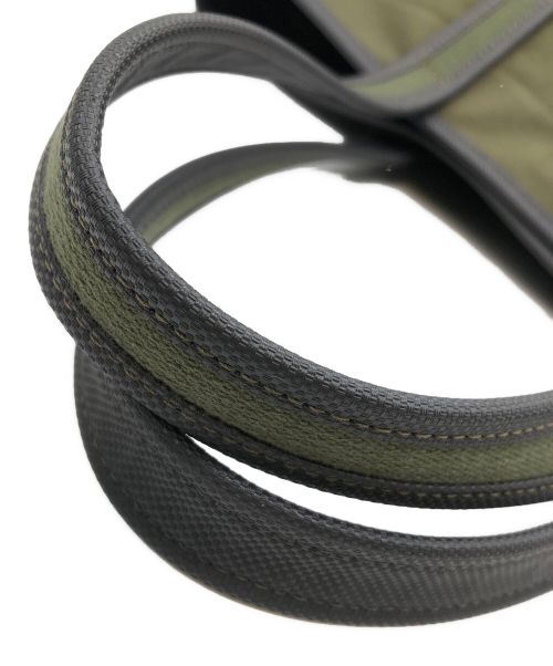 PORTER GIRL（ポーターガール）PORTER GIRL (ポーターガール) キャンバストートバッグ カーキ×グレーの古着・服飾アイテム