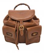 GUCCIグッチ）の古着「バンブーリュック」｜ブラウン