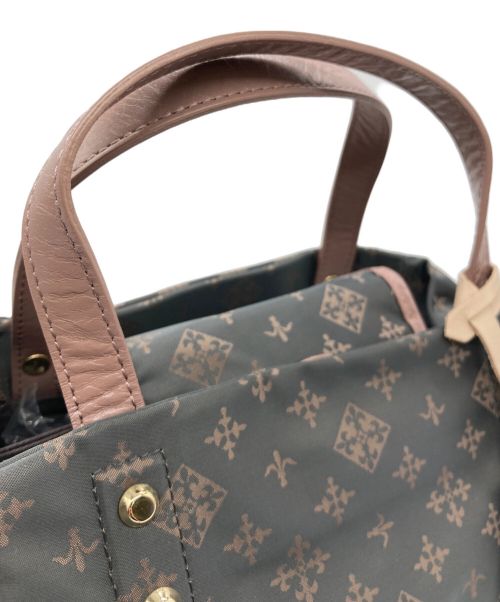 russet（ラシット）russet (ラシット) 2WAYミニトートバッグ グレー×ベージュの古着・服飾アイテム