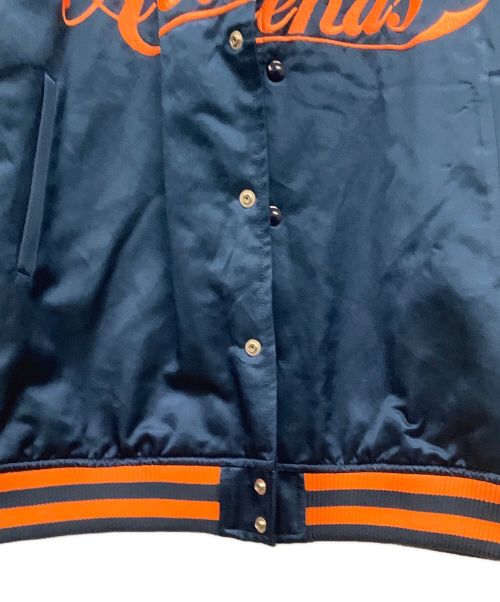 A blends（エイブレンズ）A blends (エイブレンズ) サテンスタジアムジャンパー ブルー×オレンジ サイズ:SIZE Lの古着・服飾アイテム