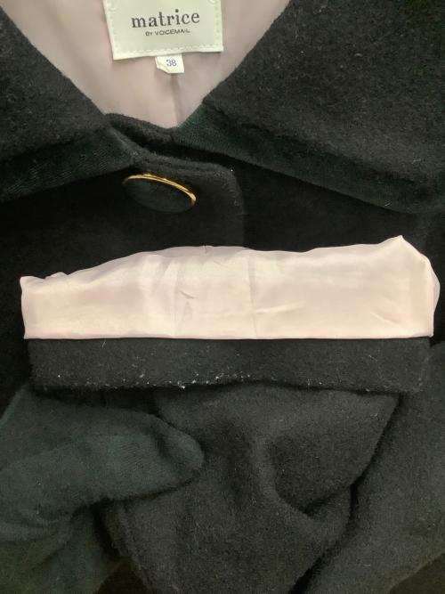 matrice BY VOICEMAIL（マトリーチェバイヴォイスメール）matrice BY VOICEMAIL (マトリーチェバイヴォイスメール) ステンカラーコート ブラック サイズ:SIZE 38の古着・服飾アイテム