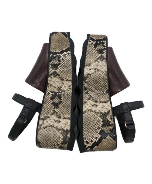 MANA（マナ）MANA (マナ) サンダル ブラウン×ブラック サイズ:23cmの古着・服飾アイテム