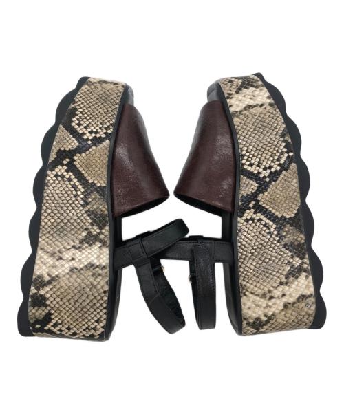 MANA（マナ）MANA (マナ) サンダル ブラウン×ブラック サイズ:23cmの古着・服飾アイテム