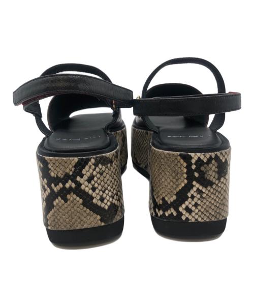 MANA（マナ）MANA (マナ) サンダル ブラウン×ブラック サイズ:23cmの古着・服飾アイテム