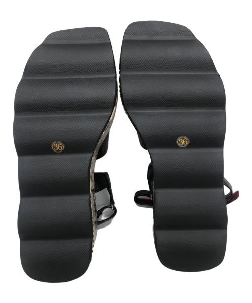 MANA（マナ）MANA (マナ) サンダル ブラウン×ブラック サイズ:23cmの古着・服飾アイテム