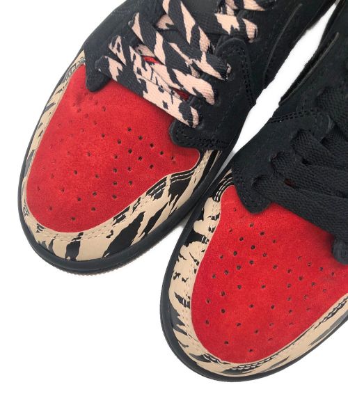 NIKE（ナイキ）NIKE (ナイキ) AIR JORDAN 1 RETRO LOW OG ブラック×ベージュ×レッド サイズ:UK5.5の古着・服飾アイテム