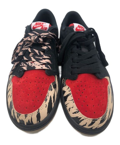 NIKE（ナイキ）NIKE (ナイキ) AIR JORDAN 1 RETRO LOW OG ブラック×ベージュ×レッド サイズ:UK5.5の古着・服飾アイテム