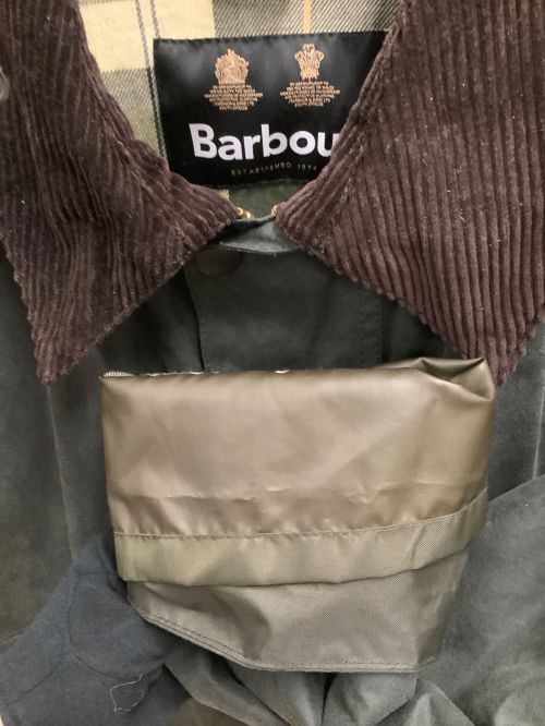 Barbour（バブアー）Barbour (バブアー) BORDER WAX JACKET（ボーダーワックスジャケット） カーキ サイズ:SIZE 36の古着・服飾アイテム