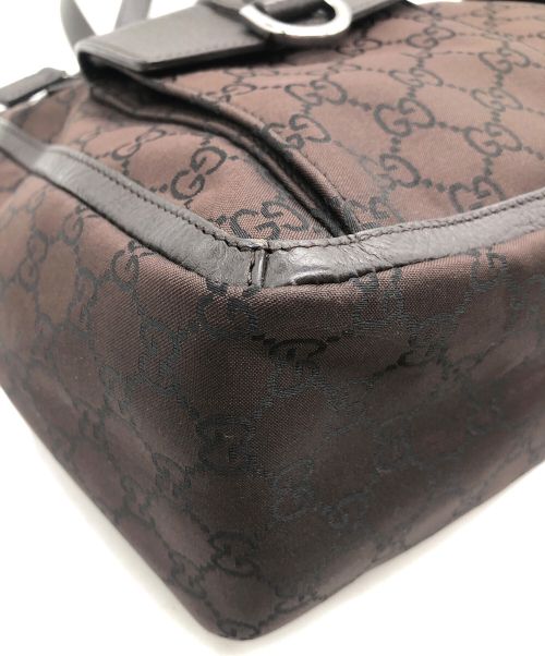 GUCCI（グッチ）GUCCI (グッチ) GGキャンバス　トートバッグ ブラウンの古着・服飾アイテム