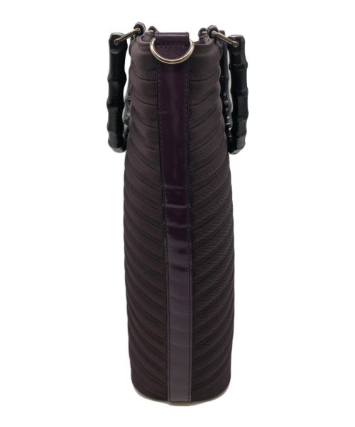 GUCCI（グッチ）GUCCI (グッチ) バンブー　トートバッグ パープルの古着・服飾アイテム