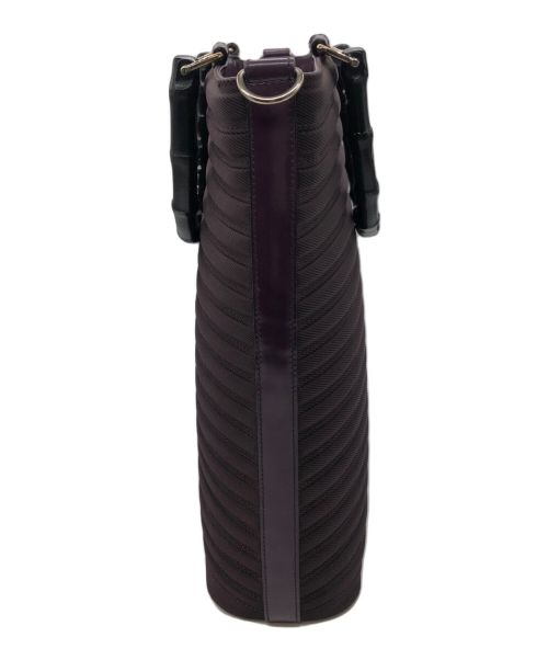 GUCCI（グッチ）GUCCI (グッチ) バンブー　トートバッグ パープルの古着・服飾アイテム