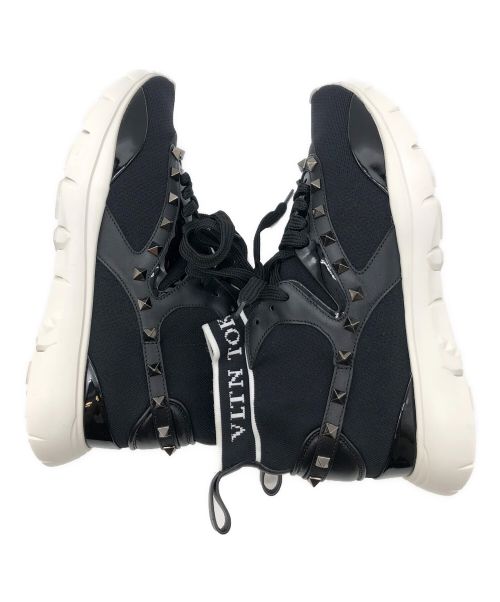 VALENTINO（ヴァレンティノ）VALENTINO (ヴァレンティノ) スタッズソックススニーカー ブラック サイズ:表記無しの古着・服飾アイテム