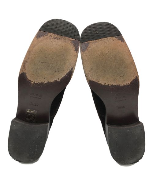 GUCCI（グッチ）GUCCI (グッチ) スウェードチャッカブーツ ブラウン サイズ:36 1/2の古着・服飾アイテム