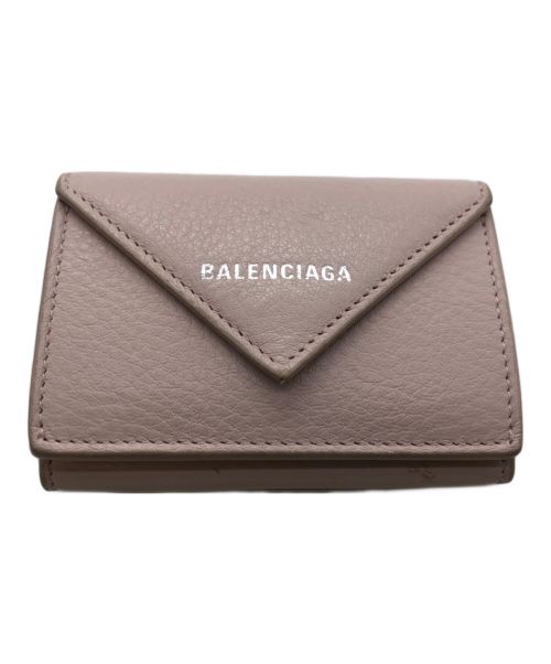 BALENCIAGA（バレンシアガ）BALENCIAGA (バレンシアガ) ペーパーミニウォレット ピンクの古着・服飾アイテム