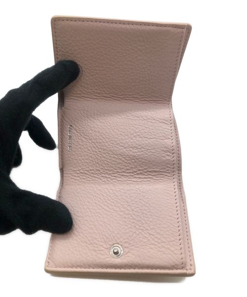 BALENCIAGA（バレンシアガ）BALENCIAGA (バレンシアガ) ペーパーミニウォレット ピンクの古着・服飾アイテム