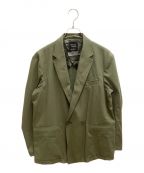 UNITED TOKYOユナイテッドトーキョー）の古着「ストレッチツイルオーバーサイズダブルジャケット」｜カーキ
