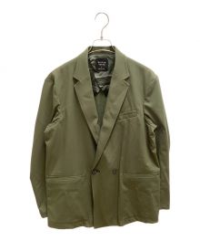 UNITED TOKYO（ユナイテッドトーキョー）の古着「ストレッチツイルオーバーサイズダブルジャケット」｜カーキ