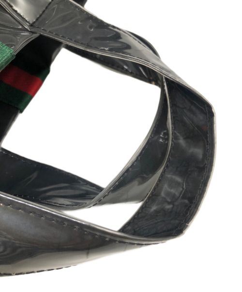 GUCCI（グッチ）GUCCI (グッチ) COMME des GARCONS (コムデギャルソン) シェリーラインPVCトートバッグ ブラック×グリーンの古着・服飾アイテム