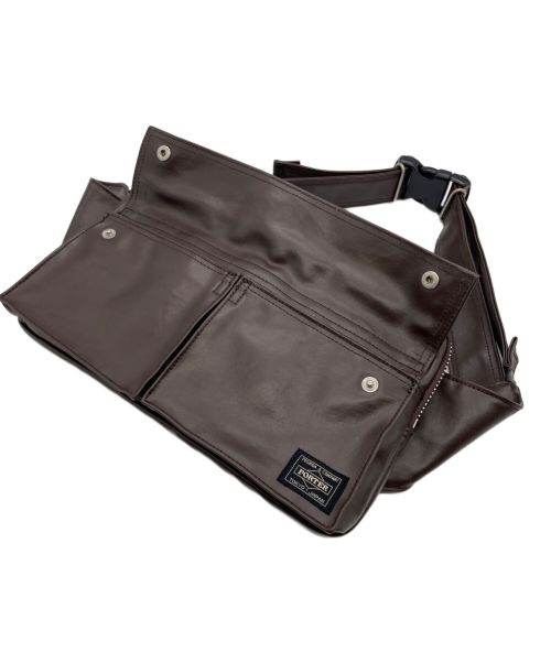 PORTER（ポーター）PORTER (ポーター) フリースタイルボディバッグ ダークブラウンの古着・服飾アイテム