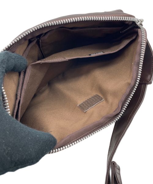 PORTER（ポーター）PORTER (ポーター) フリースタイルボディバッグ ダークブラウンの古着・服飾アイテム