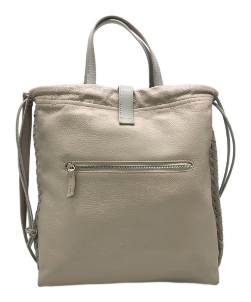 ear PAPILLONNER（イアパピヨネ）ear PAPILLONNER (イアパピヨネ) バックル巾着ショルダーバッグ ベージュの古着・服飾アイテム