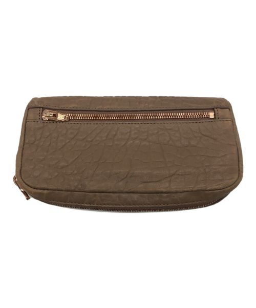ALEXANDER WANG（アレキサンダー・ワン）ALEXANDER WANG (アレキサンダーワン) Fumo Continental Leather Wallet ベージュの古着・服飾アイテム