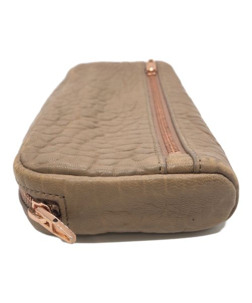 ALEXANDER WANG（アレキサンダー・ワン）ALEXANDER WANG (アレキサンダーワン) Fumo Continental Leather Wallet ベージュの古着・服飾アイテム