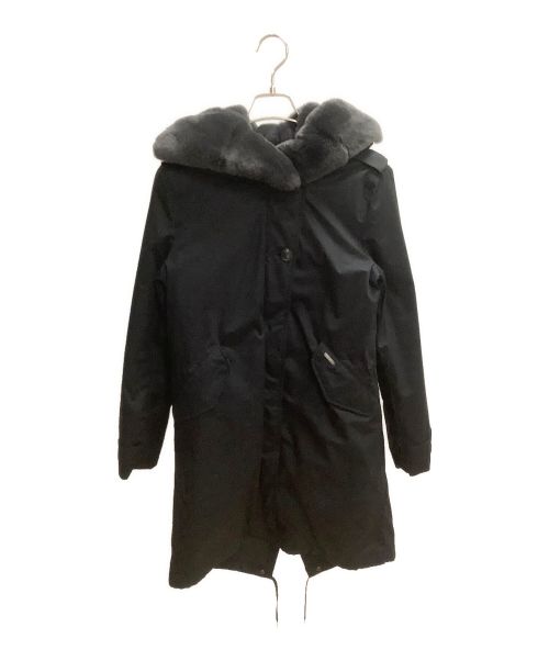 WOOLRICH（ウールリッチ）WOOLRICH (ウールリッチ) ラビットファーライナー付きモッズコート ネイビー サイズ:SIZE XSの古着・服飾アイテム