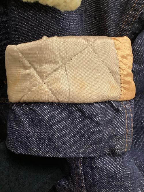 Sears（シアーズ）Sears (シアーズ) ボアランチコート インディゴ×イエロー サイズ:38-Rの古着・服飾アイテム