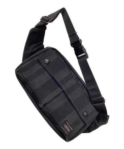 PORTER（ポーター）PORTER (ポーター) WAIST BAG ブラック×グレーの古着・服飾アイテム