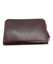 JIL SANDER（ジルサンダー）の古着「ラウンドファスナー2つ折り財布」｜バーガンディー