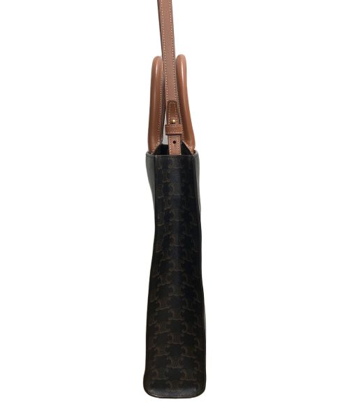 CELINE（セリーヌ）CELINE (セリーヌ) キャンバス スモール バーティカル カバ ブラウンの古着・服飾アイテム