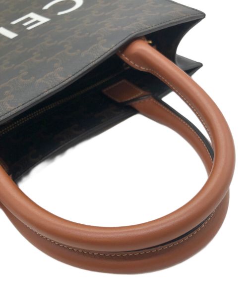 CELINE（セリーヌ）CELINE (セリーヌ) キャンバス スモール バーティカル カバ ブラウンの古着・服飾アイテム