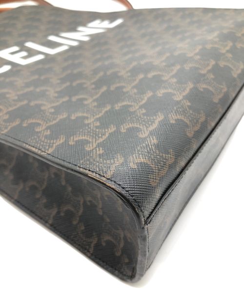 CELINE（セリーヌ）CELINE (セリーヌ) キャンバス スモール バーティカル カバ ブラウンの古着・服飾アイテム