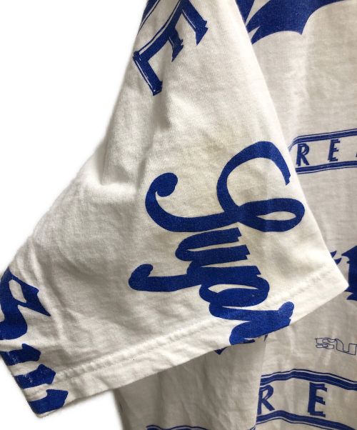 SUPREME（シュプリーム）Supreme (シュプリーム) Multi Logo Tee ホワイト×ブルー サイズ:XLの古着・服飾アイテム