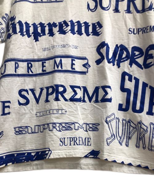SUPREME（シュプリーム）Supreme (シュプリーム) Multi Logo Tee ホワイト×ブルー サイズ:XLの古着・服飾アイテム