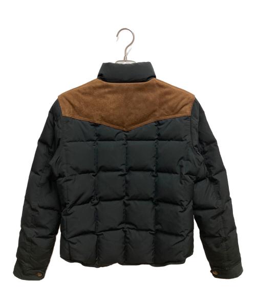 RALPH LAUREN（ラルフローレン）RALPH LAUREN (ラルフローレン) スウェード切替ダウンジャケット ブラック×ブラウン サイズ:SIZE 11の古着・服飾アイテム