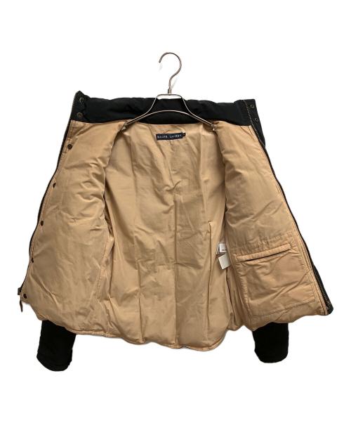 RALPH LAUREN（ラルフローレン）RALPH LAUREN (ラルフローレン) スウェード切替ダウンジャケット ブラック×ブラウン サイズ:SIZE 11の古着・服飾アイテム