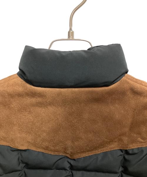 RALPH LAUREN（ラルフローレン）RALPH LAUREN (ラルフローレン) スウェード切替ダウンジャケット ブラック×ブラウン サイズ:SIZE 11の古着・服飾アイテム