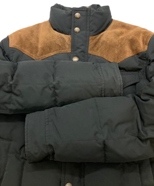 RALPH LAUREN（ラルフローレン）RALPH LAUREN (ラルフローレン) スウェード切替ダウンジャケット ブラック×ブラウン サイズ:SIZE 11の古着・服飾アイテム