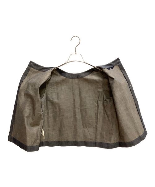 45R（フォーティファイブ・アール）45R (フォーティーファイブアール) バックボタン七分袖シャンブレーブラウス インディゴ サイズ:SIZE 2の古着・服飾アイテム