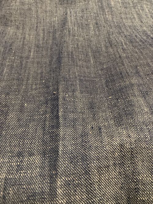 45R（フォーティファイブ・アール）45R (フォーティーファイブアール) バックボタン七分袖シャンブレーブラウス インディゴ サイズ:SIZE 2の古着・服飾アイテム