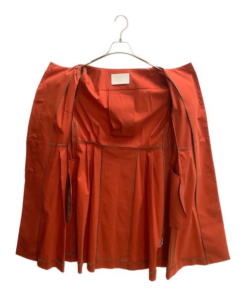 BALLSEY（ボールジィ）BALLSEY (ボールジィ) パデットタフタ Aラインコート レッド サイズ:SIZE 40の古着・服飾アイテム