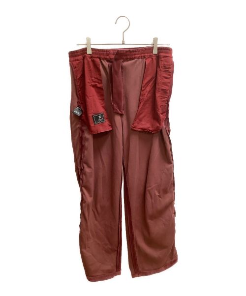 TUITACI（ツイタチ）TUITACI (ツイタチ) Heavy oz Velour Lined Pant ワインレッド×グリーン サイズ:SIZE 2の古着・服飾アイテム