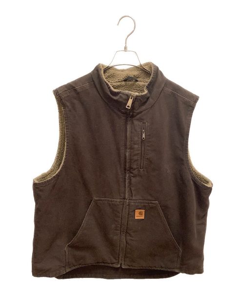 CarHartt（カーハート）CarHartt (カーハート) ボアダックベスト ブラウン サイズ:SIZE XLの古着・服飾アイテム
